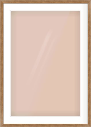 Brushed Bronze with Black Sides Flat Frame for 20 × 30in artwork, with Smooth White Single Mount