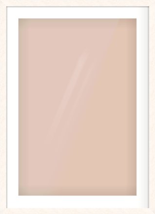 Ivory Flat Frame for 20 × 30in artwork, with Smooth White Single Mount