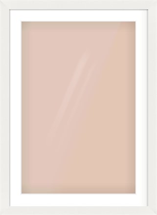 White Flat Frame for 20 × 30in artwork, with Smooth White Single Mount