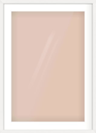White Beveled Frame for 20 × 30in artwork, with Smooth White Single Mount
