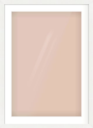 White Flat Frame for 20 × 30in artwork, with Smooth White Single Mount