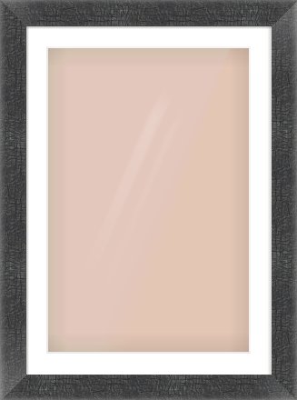 Carbon Flat Frame for 20 × 30in artwork, with Smooth White Single Mount