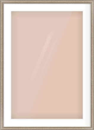 Silver Cushion Frame for 20 × 30in artwork, with Smooth White Single Mount