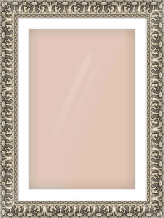 Silver Reverse Frame for 20 × 30in artwork, with Smooth White Single Mount