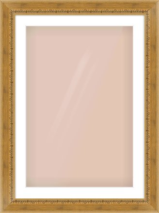 Gold Reverse Frame for 20 × 30in artwork, with Smooth White Single Mount