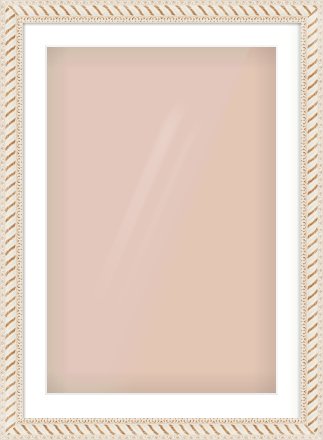Off White & Gold Dome Frame for 20 × 30in artwork, with Smooth White Single Mount