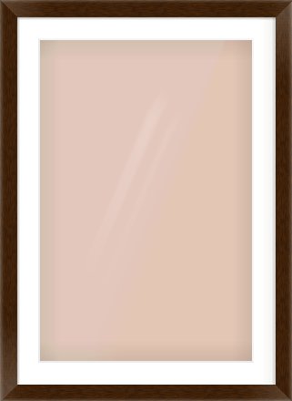 Wenge Flat Frame for 20 × 30in artwork, with Smooth White Single Mount