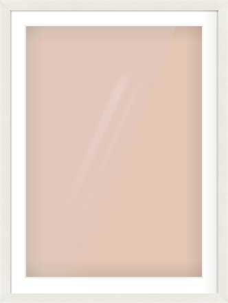 White Flat Frame for 594 × 841mm artwork, with Smooth White Single Mount