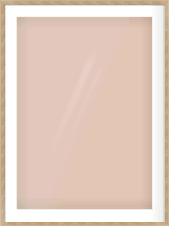 Oak Veneer Flat Frame for 594 × 841mm artwork, with Smooth White Single Mount