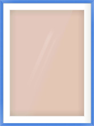 Light Blue Paint Flat Frame for 594 × 841mm artwork, with Smooth White Single Mount