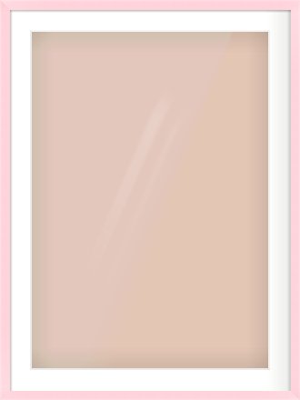 Pink Paint Flat Frame for 594 × 841mm artwork, with Smooth White Single Mount