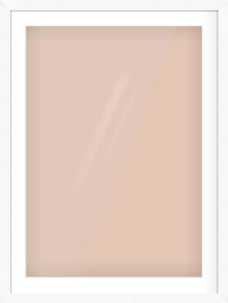 White Flat Frame for 594 × 841mm artwork, with Smooth White Single Mount