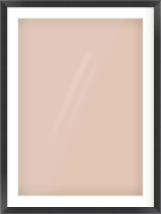 Black Flat Frame for 594 × 841mm artwork, with Smooth White Single Mount