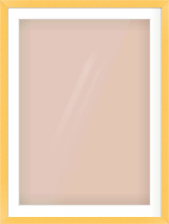 Yellow Paint Flat Frame for 594 × 841mm artwork, with Smooth White Single Mount