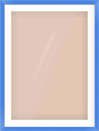 Light Blue Paint Flat Frame for 594 × 841mm artwork, with Smooth White Single Mount