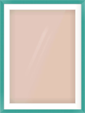 Green Paint Flat Frame for 594 × 841mm artwork, with Smooth White Single Mount
