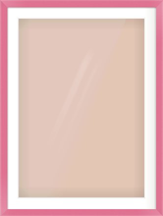 Pink Paint Flat Frame for 594 × 841mm artwork, with Smooth White Single Mount