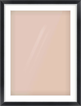 Black/Silver Reverse Frame for 594 × 841mm artwork, with Smooth White Single Mount