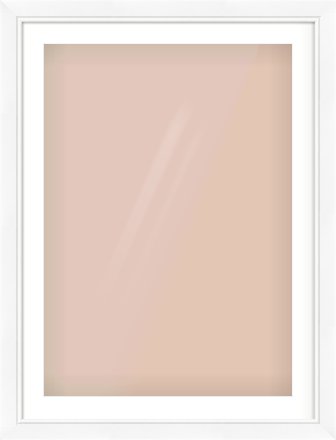 White Reverse Frame for 594 × 841mm artwork, with Smooth White Single Mount