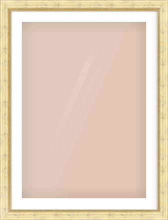 Gold Reverse Frame for 594 × 841mm artwork, with Smooth White Single Mount