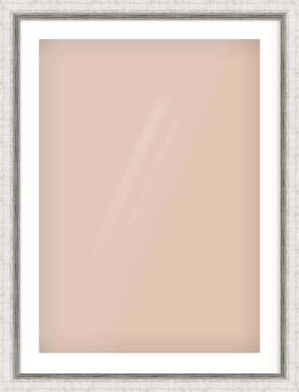 Silver Reverse Frame for 594 × 841mm artwork, with Smooth White Single Mount