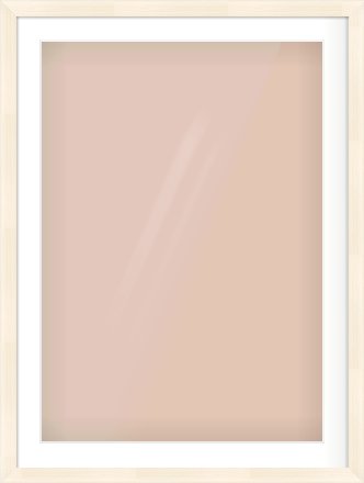 Natural Wood Flat Frame for 594 × 841mm artwork, with Smooth White Single Mount