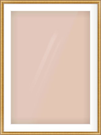 Gold Dome Frame for 594 × 841mm artwork, with Smooth White Single Mount