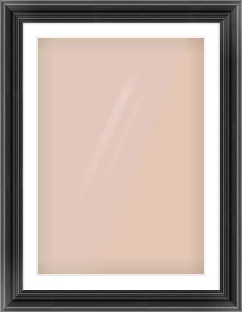 Black Spoon Frame for 594 × 841mm artwork, with Smooth White Single Mount
