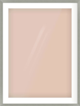 Pale Grey Flat Frame for 594 × 841mm artwork, with Smooth White Single Mount