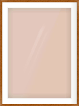 Natural Wood Flat Frame for 594 × 841mm artwork, with Smooth White Single Mount