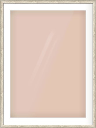 Champagne Silver with Black Sides Cushion Frame for 594 × 841mm artwork, with Smooth White Single Mount
