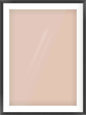 Black Flat Frame for 594 × 841mm artwork, with Smooth White Single Mount