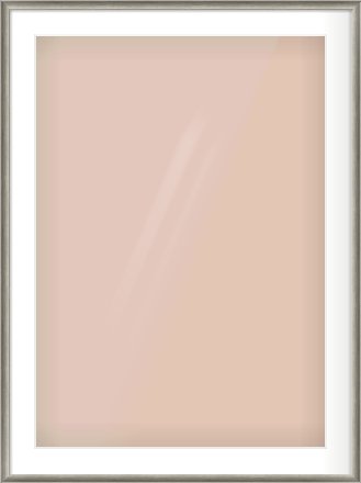 Silver Cushion Frame for 594 × 841mm artwork, with Smooth White Single Mount