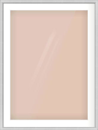 Silver Cushion Frame for 594 × 841mm artwork, with Smooth White Single Mount