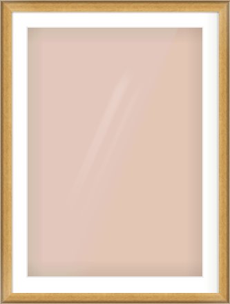 Gold Scoop Frame for 594 × 841mm artwork, with Smooth White Single Mount