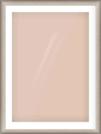 Champagne Silver Scoop Frame for 594 × 841mm artwork, with Smooth White Single Mount