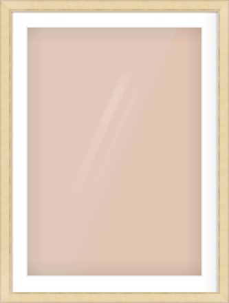 Gold Flat Frame for 594 × 841mm artwork, with Smooth White Single Mount