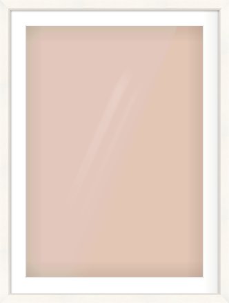 Cream Flat Frame for 594 × 841mm artwork, with Smooth White Single Mount