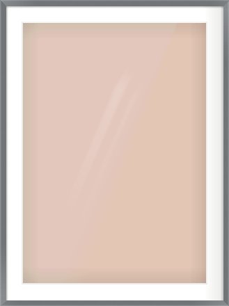 Grey Flat Frame for 594 × 841mm artwork, with Smooth White Single Mount