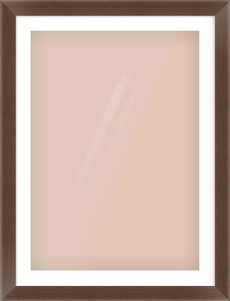 Brown Flat Frame for 594 × 841mm artwork, with Smooth White Single Mount