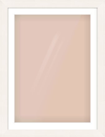 Ivory Flat Frame for 594 × 841mm artwork, with Smooth White Single Mount