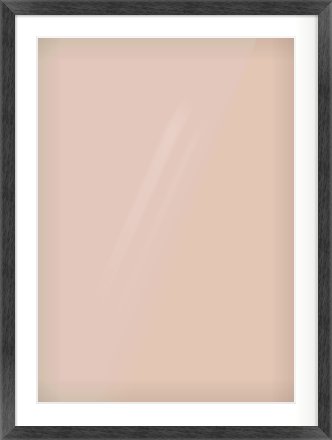Black Flat Frame for 594 × 841mm artwork, with Smooth White Single Mount
