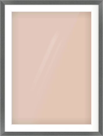Dark Grey Flat Frame for 594 × 841mm artwork, with Smooth White Single Mount