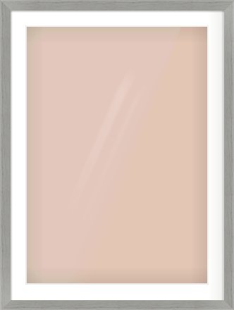 Pale Grey Flat Frame for 594 × 841mm artwork, with Smooth White Single Mount