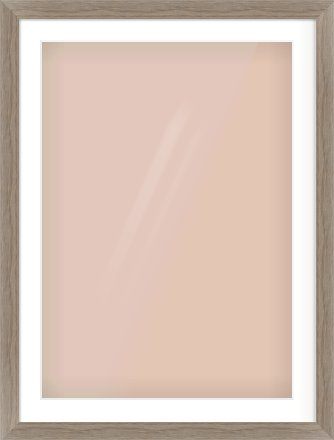 Grey Wood Flat Frame for 594 × 841mm artwork, with Smooth White Single Mount