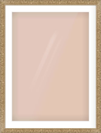 Light Brown Decorative Frame for 594 × 841mm artwork, with Smooth White Single Mount