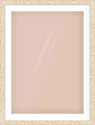 White Decorative Frame for 594 × 841mm artwork, with Smooth White Single Mount