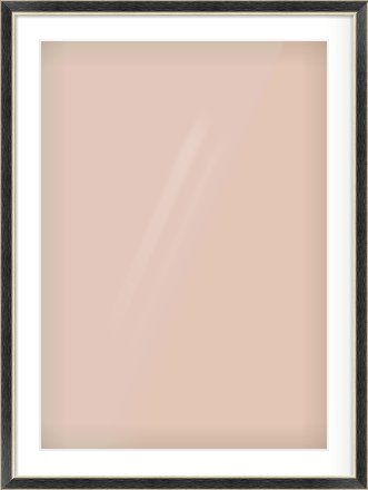 Black & Champagne Silver Reverse Frame for 594 × 841mm artwork, with Smooth White Single Mount