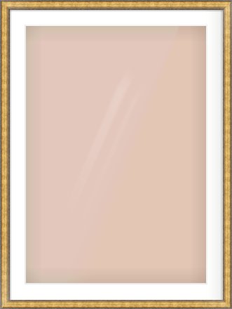 Gold Spoon Frame for 594 × 841mm artwork, with Smooth White Single Mount