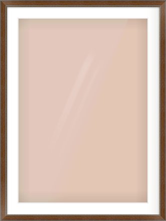 Walnut / Pewter Reverse Frame for 594 × 841mm artwork, with Smooth White Single Mount